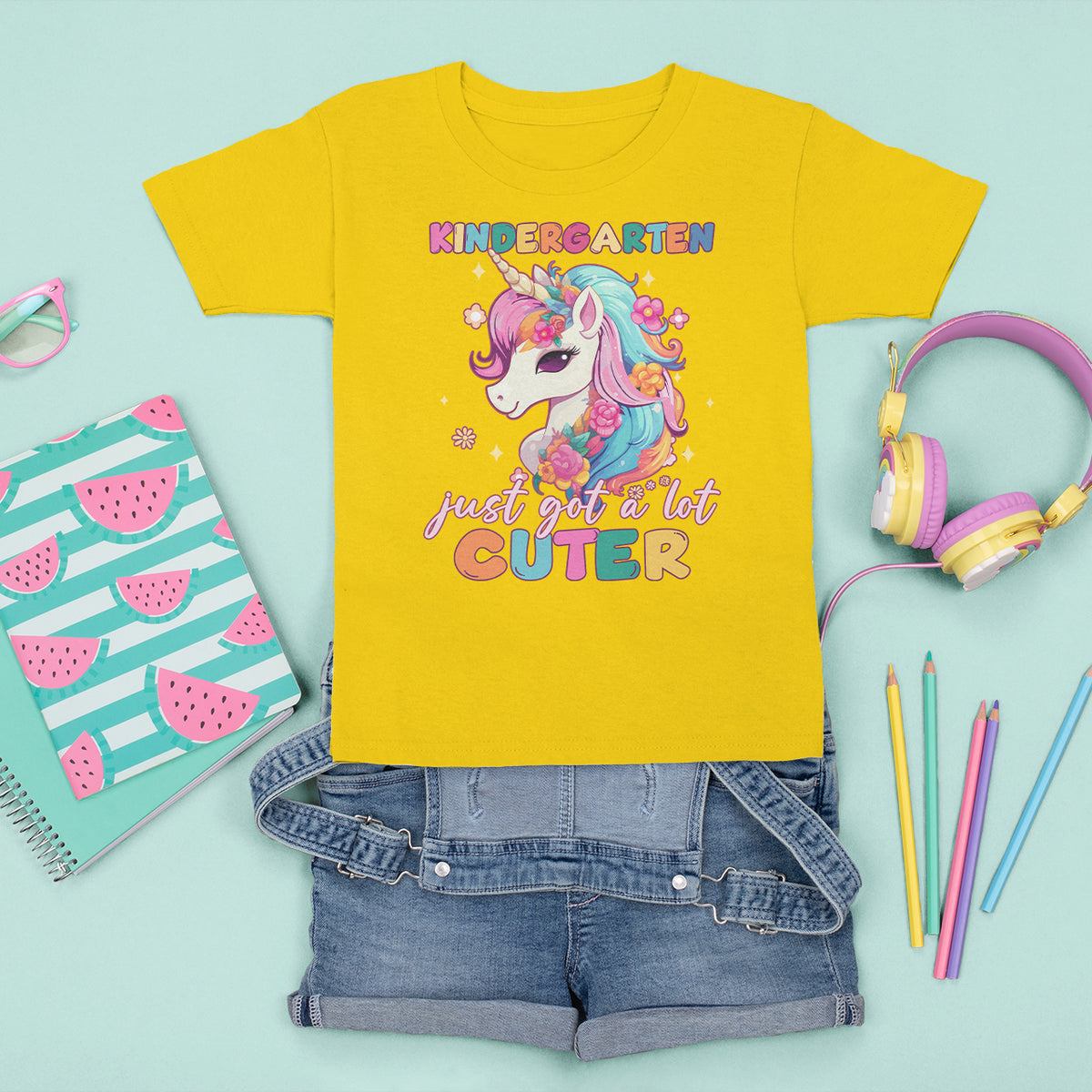 Cute Kindergarten Unicorn T Shirt For Kid Just Got A Lot Cuter Kinder Girl - Wonder Print Shop