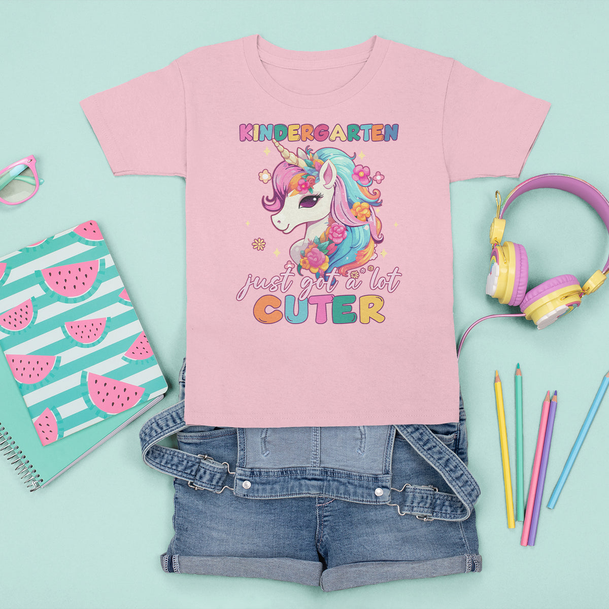 Cute Kindergarten Unicorn T Shirt For Kid Just Got A Lot Cuter Kinder Girl - Wonder Print Shop