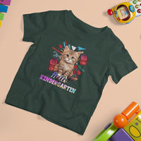 Cute Kindergarten Cat T Shirt For Kid Hello Kinder 1st Day Of School - Wonder Print Shop