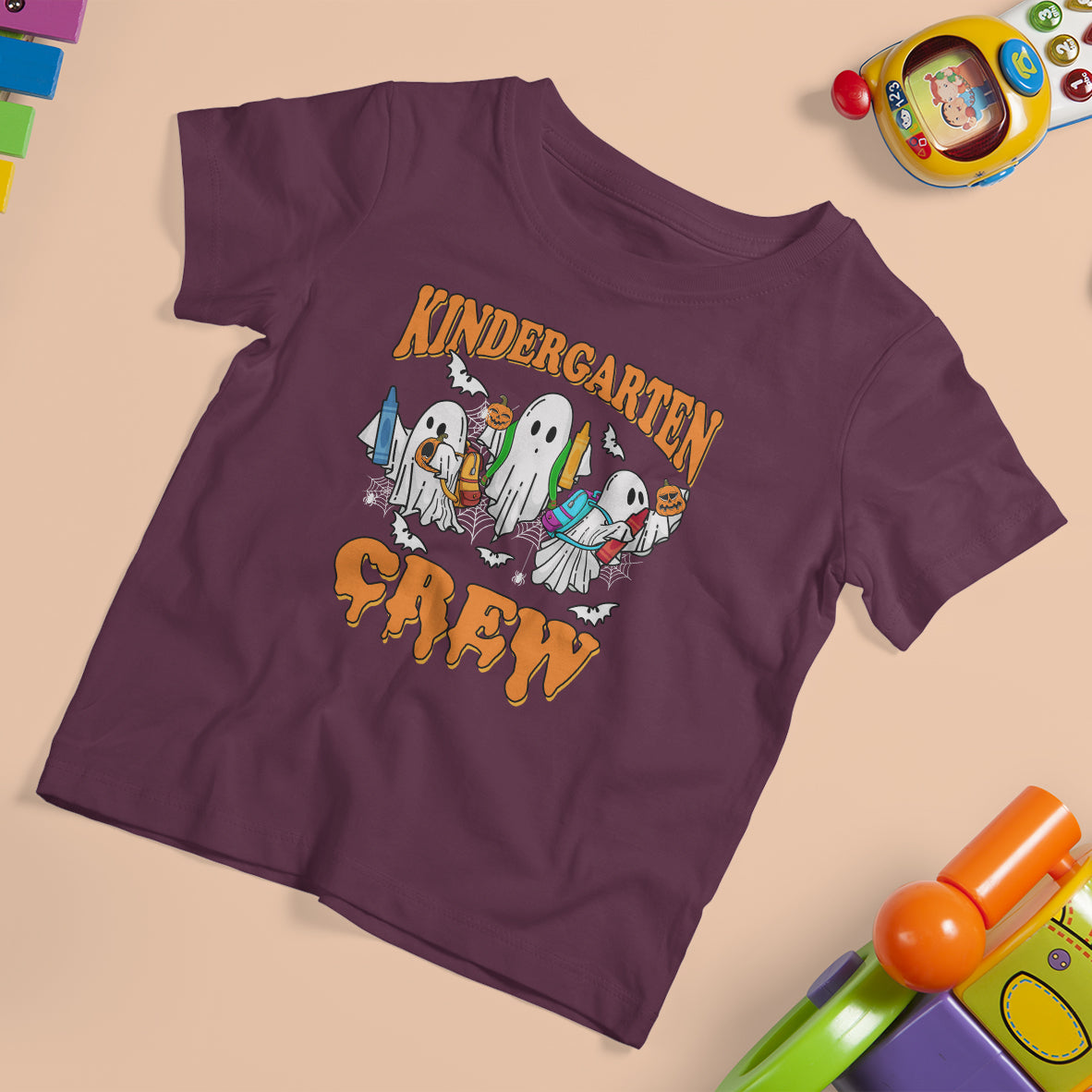 Kindergarten Boo Crew T Shirt For Kid For Teacher Student Funny Halloween - Wonder Print Shop