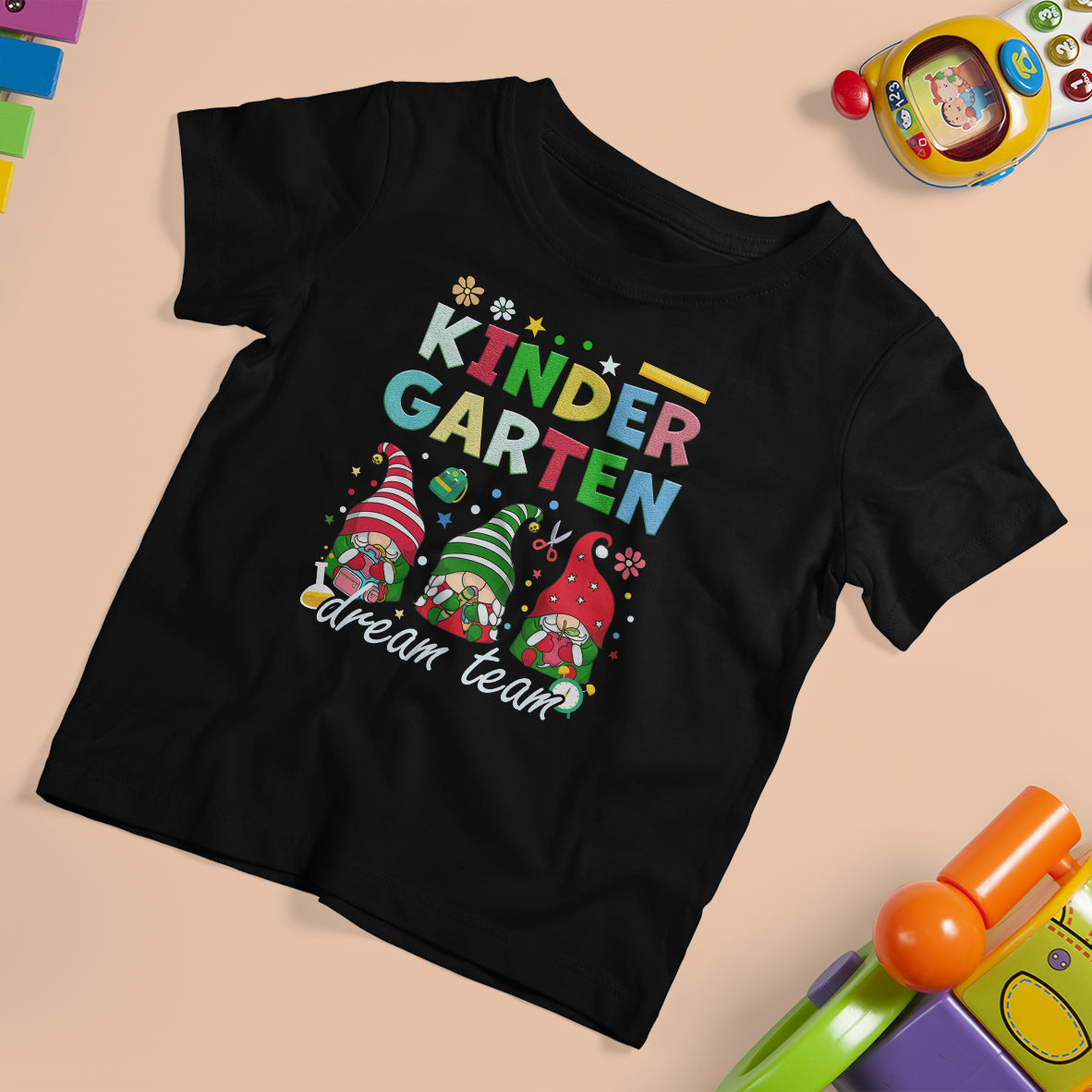 Kindergarten Gnomes T Shirt For Kid Dream Team Kinder Kids 1st Day Of School - Wonder Print Shop