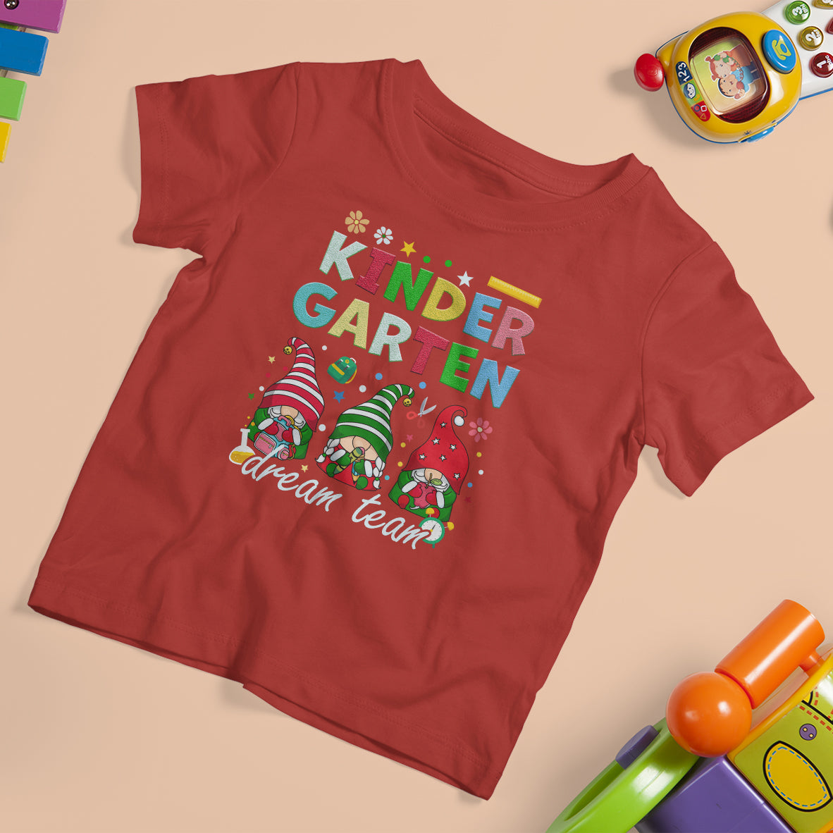Kindergarten Gnomes T Shirt For Kid Dream Team Kinder Kids 1st Day Of School - Wonder Print Shop