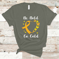 Childhood Cancer Awareness T Shirt Childhood Be Bold Go Gold Heart - Wonder Print Shop