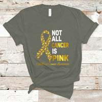 Childhood Cancer Awareness T Shirt Not All Cancer Is Pink Gold Ribbon Support - Wonder Print Shop