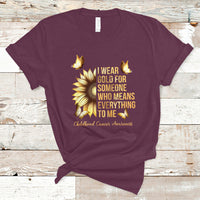 Childhood Cancer Awareness T Shirt I Wear Gold For Someone Means Everything - Wonder Print Shop
