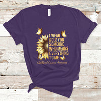 Childhood Cancer Awareness T Shirt I Wear Gold For Someone Means Everything - Wonder Print Shop