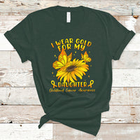 Childhood Cancer Awareness T Shirt I Wear Gold For My Daughter - Wonder Print Shop