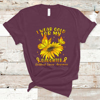 Childhood Cancer Awareness T Shirt I Wear Gold For My Daughter - Wonder Print Shop
