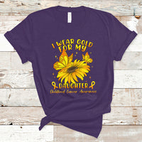 Childhood Cancer Awareness T Shirt I Wear Gold For My Daughter - Wonder Print Shop