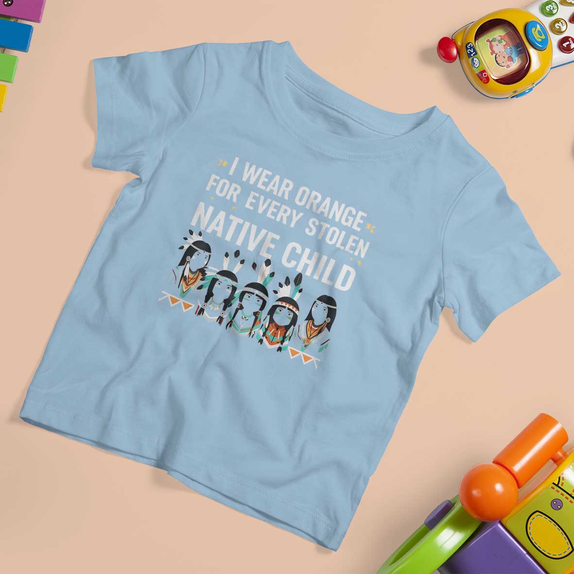 Orange Shirt Day T Shirt For Kid I Wear Orange For Every Stolen Native Child Indigenous American Indian - Wonder Print Shop