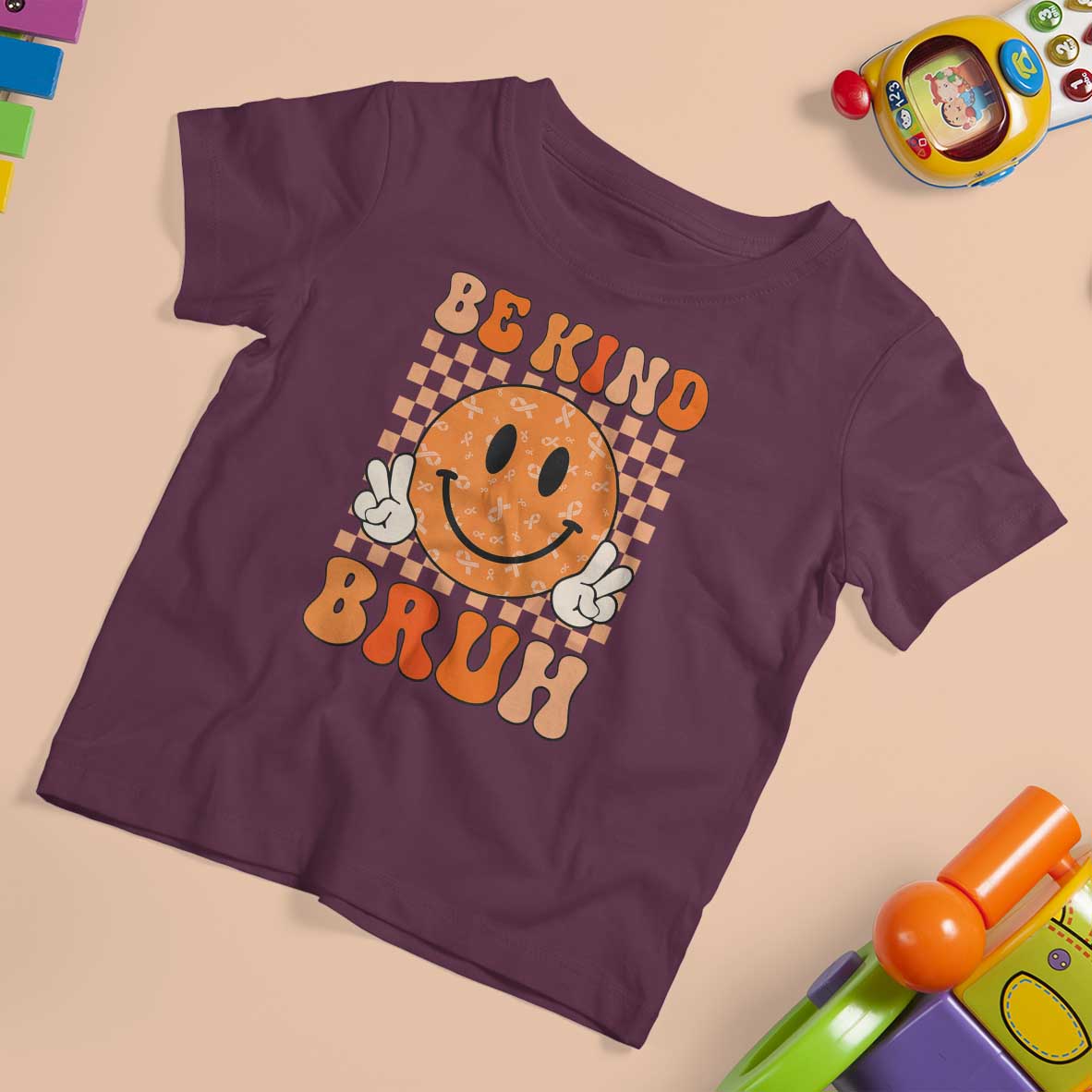 Orange Shirt Day T Shirt For Kid Be Kind Bruh Anti Bullying Choose Kindness - Wonder Print Shop