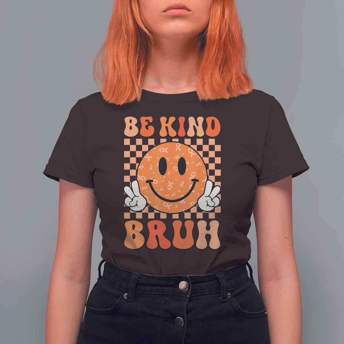 Orange Shirt Day T Shirt For Women Be Kind Bruh Anti Bullying Choose Kindness - Wonder Print Shop