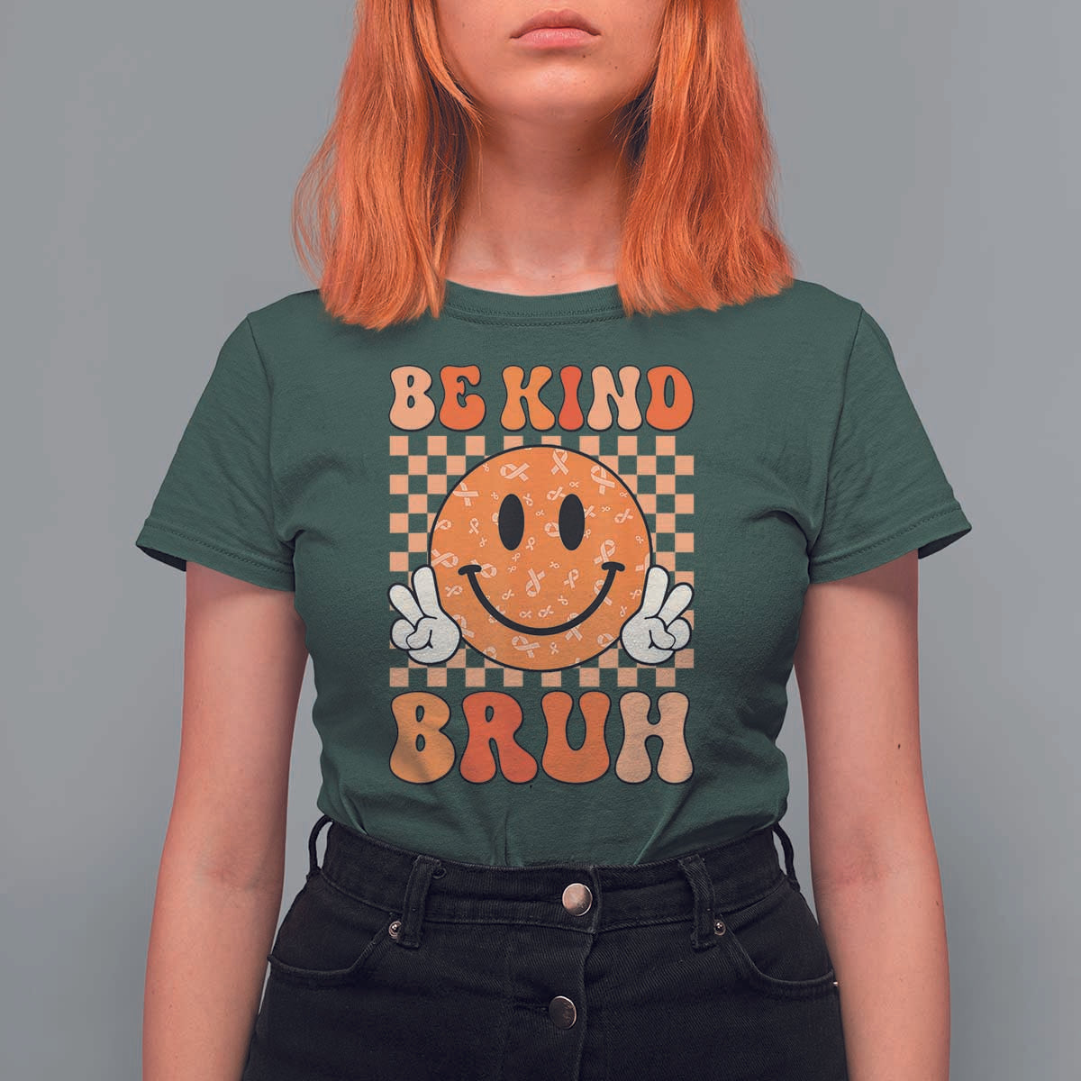 Orange Shirt Day T Shirt For Women Be Kind Bruh Anti Bullying Choose Kindness - Wonder Print Shop