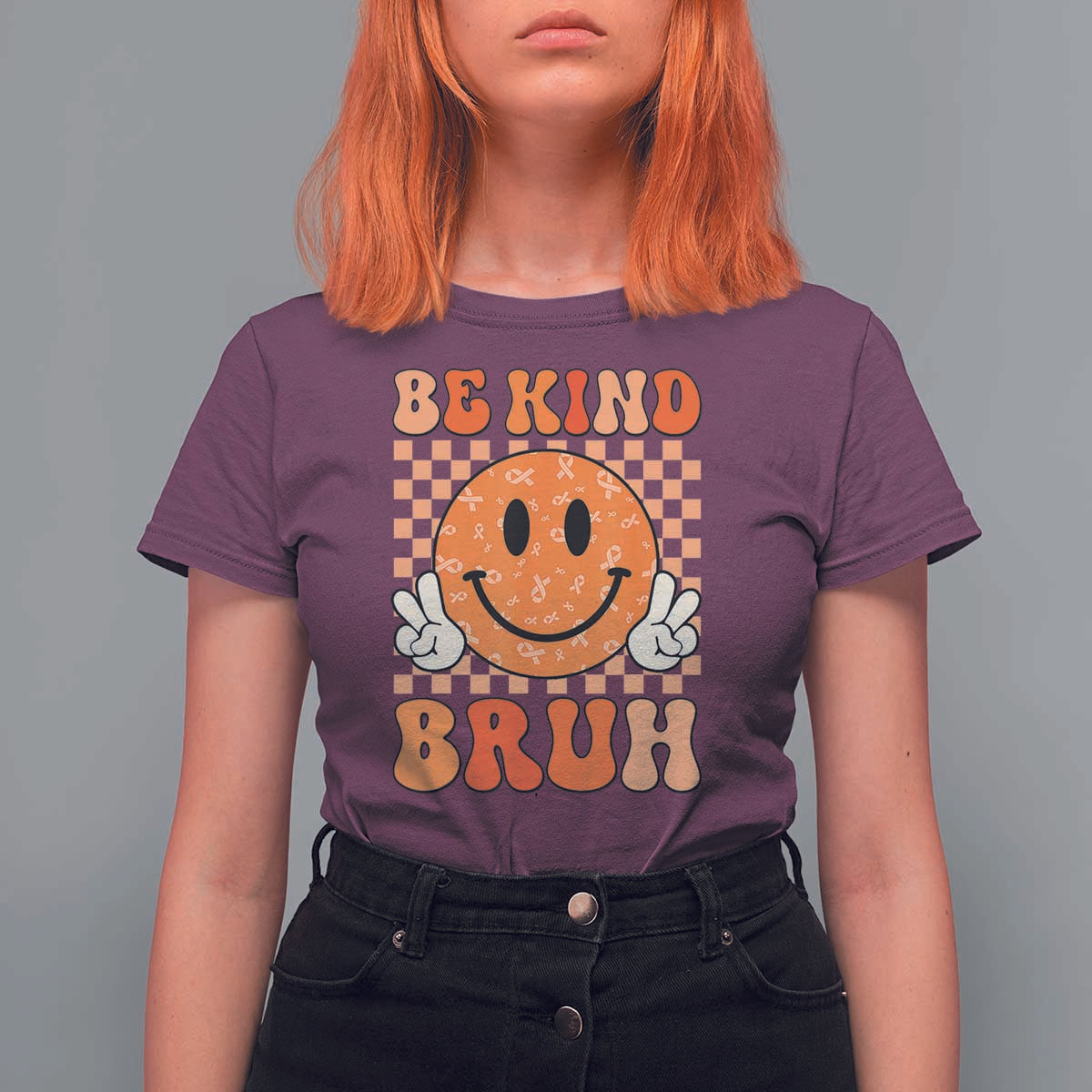 Orange Shirt Day T Shirt For Women Be Kind Bruh Anti Bullying Choose Kindness - Wonder Print Shop