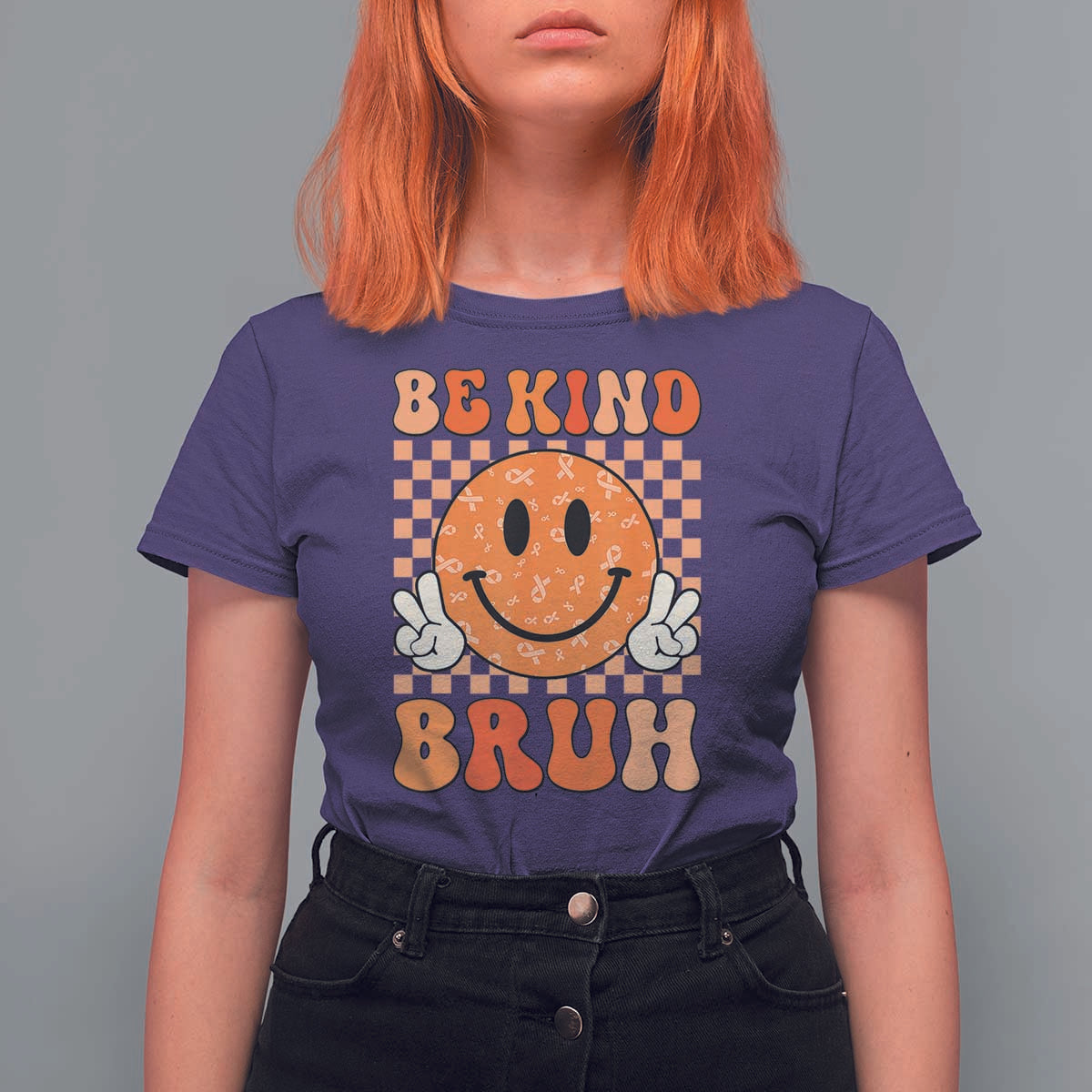 Orange Shirt Day T Shirt For Women Be Kind Bruh Anti Bullying Choose Kindness - Wonder Print Shop