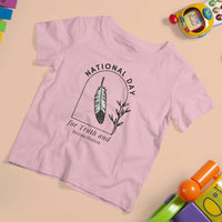 Orange Shirt Day T Shirt For Kid National Day For Truth And Reconciliation Native Feather - Wonder Print Shop