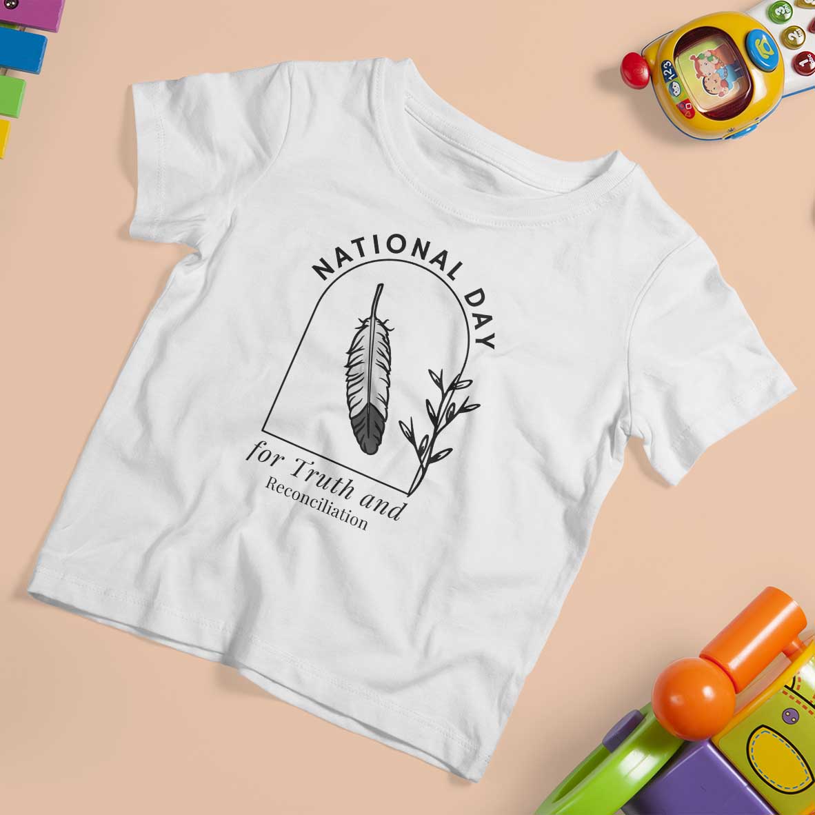 Orange Shirt Day T Shirt For Kid National Day For Truth And Reconciliation Native Feather - Wonder Print Shop