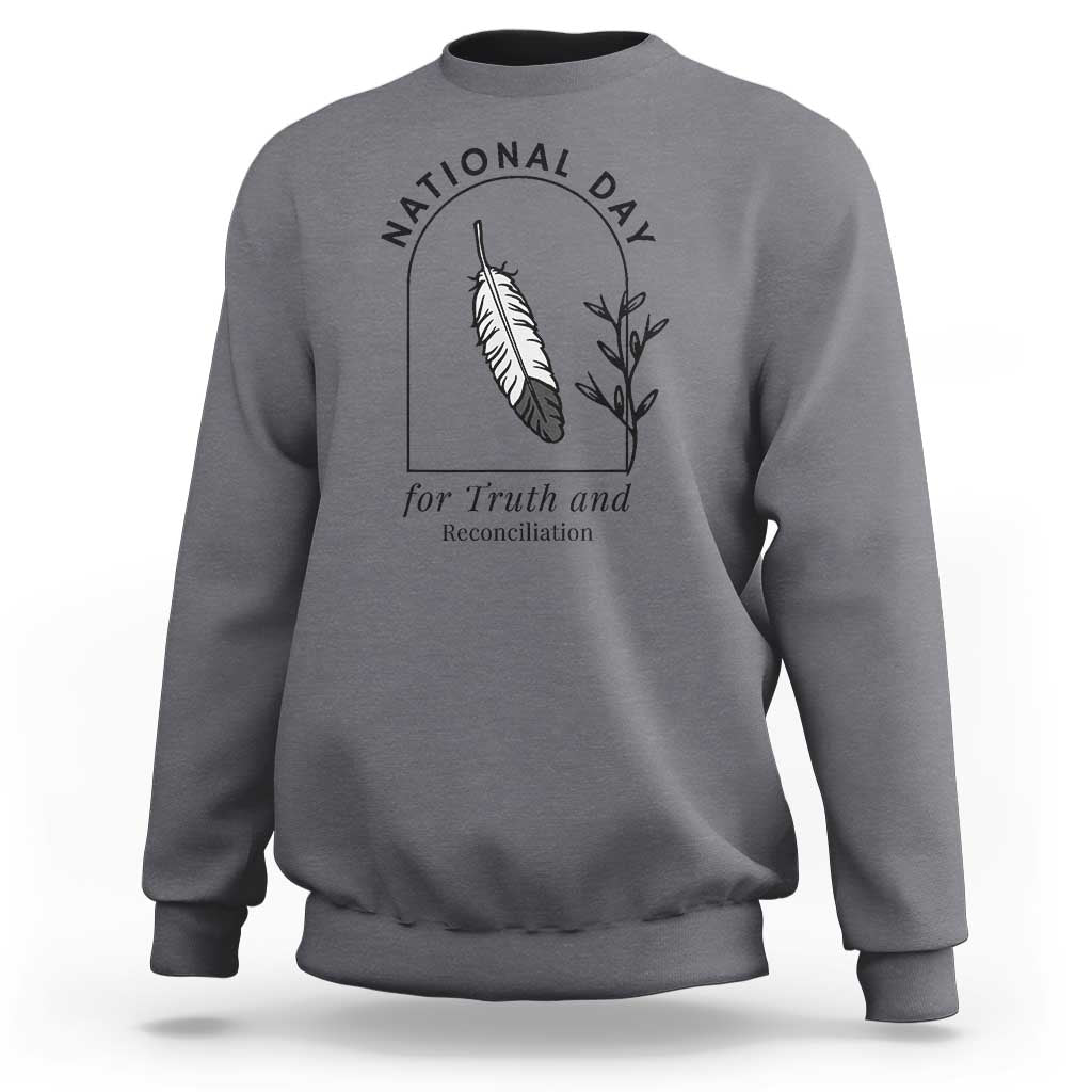 Orange Shirt Day Sweatshirt National Day For Truth And Reconciliation Native Feather - Wonder Print Shop