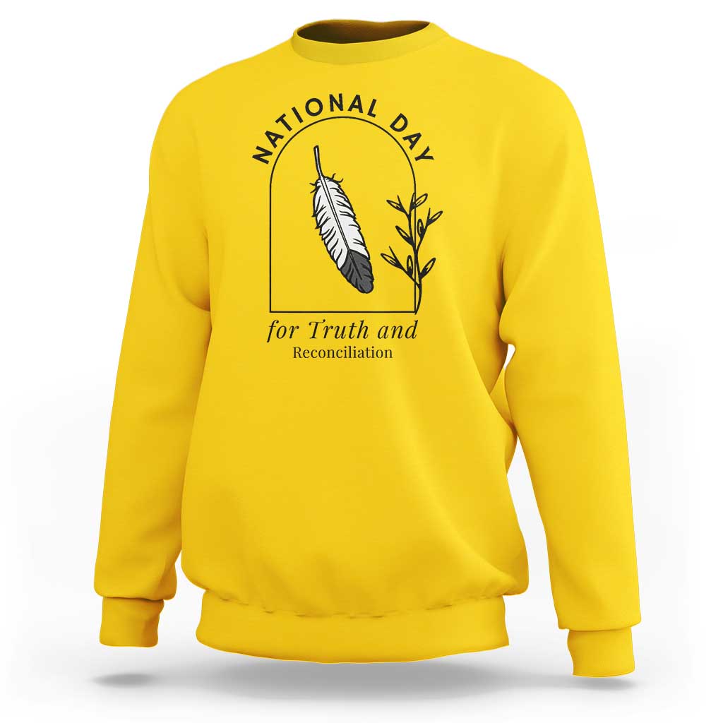 Orange Shirt Day Sweatshirt National Day For Truth And Reconciliation Native Feather - Wonder Print Shop