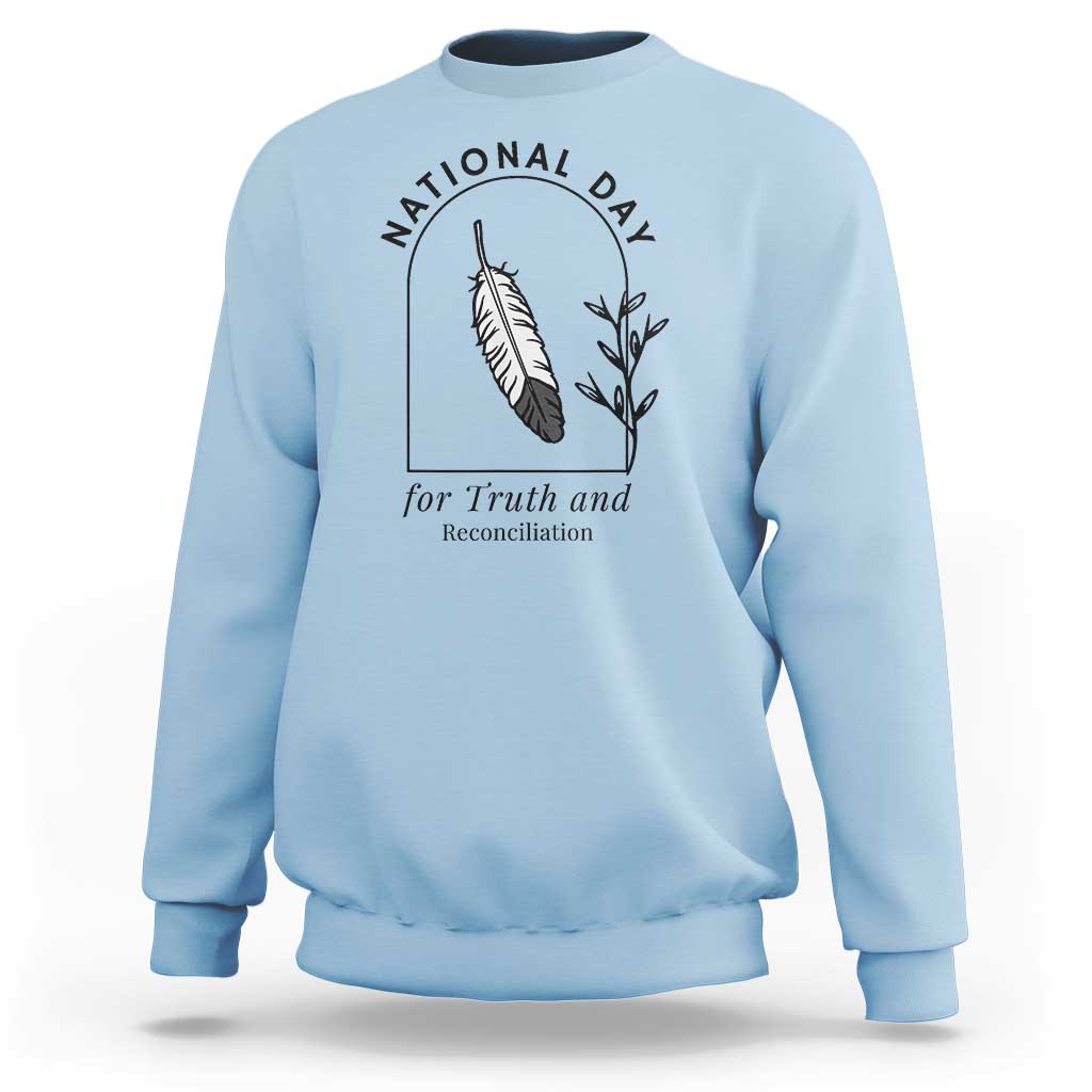 Orange Shirt Day Sweatshirt National Day For Truth And Reconciliation Native Feather - Wonder Print Shop