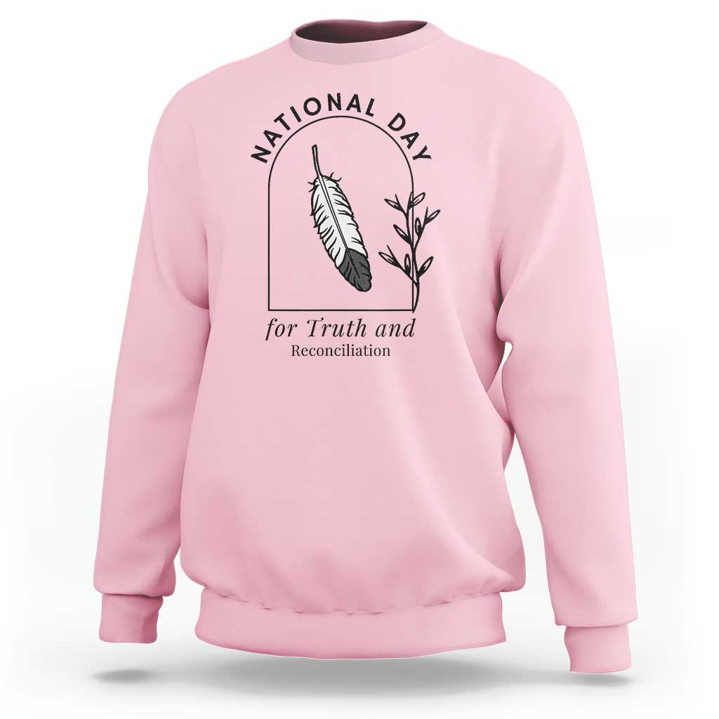 Orange Shirt Day Sweatshirt National Day For Truth And Reconciliation Native Feather - Wonder Print Shop