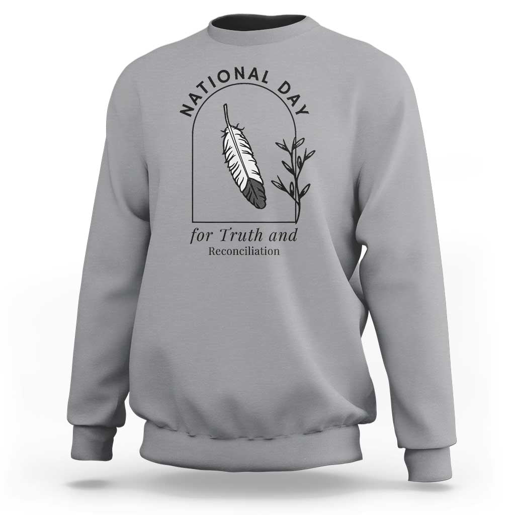 Orange Shirt Day Sweatshirt National Day For Truth And Reconciliation Native Feather - Wonder Print Shop