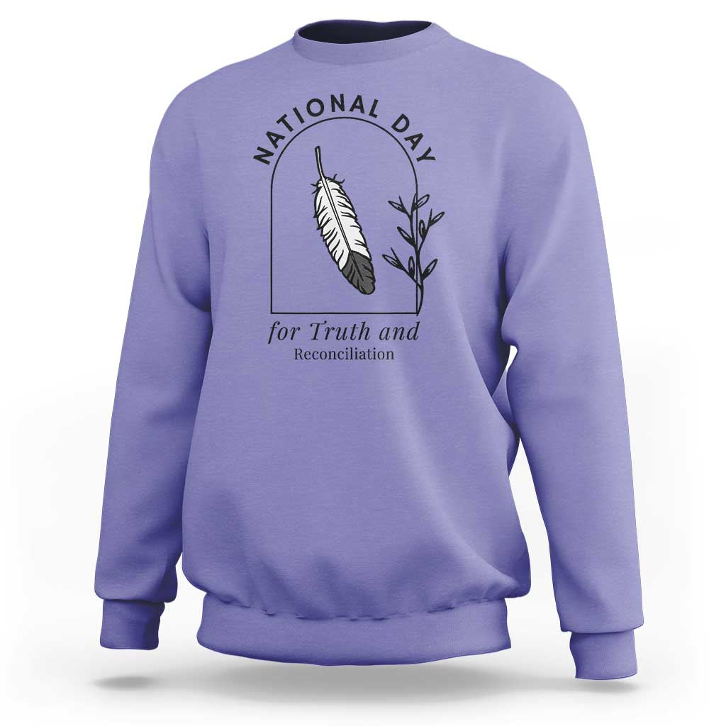 Orange Shirt Day Sweatshirt National Day For Truth And Reconciliation Native Feather - Wonder Print Shop