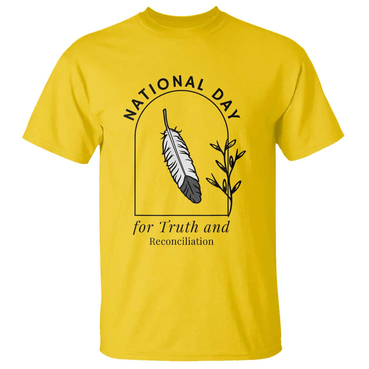 Orange Shirt Day T Shirt National Day For Truth And Reconciliation Native Feather - Wonder Print Shop