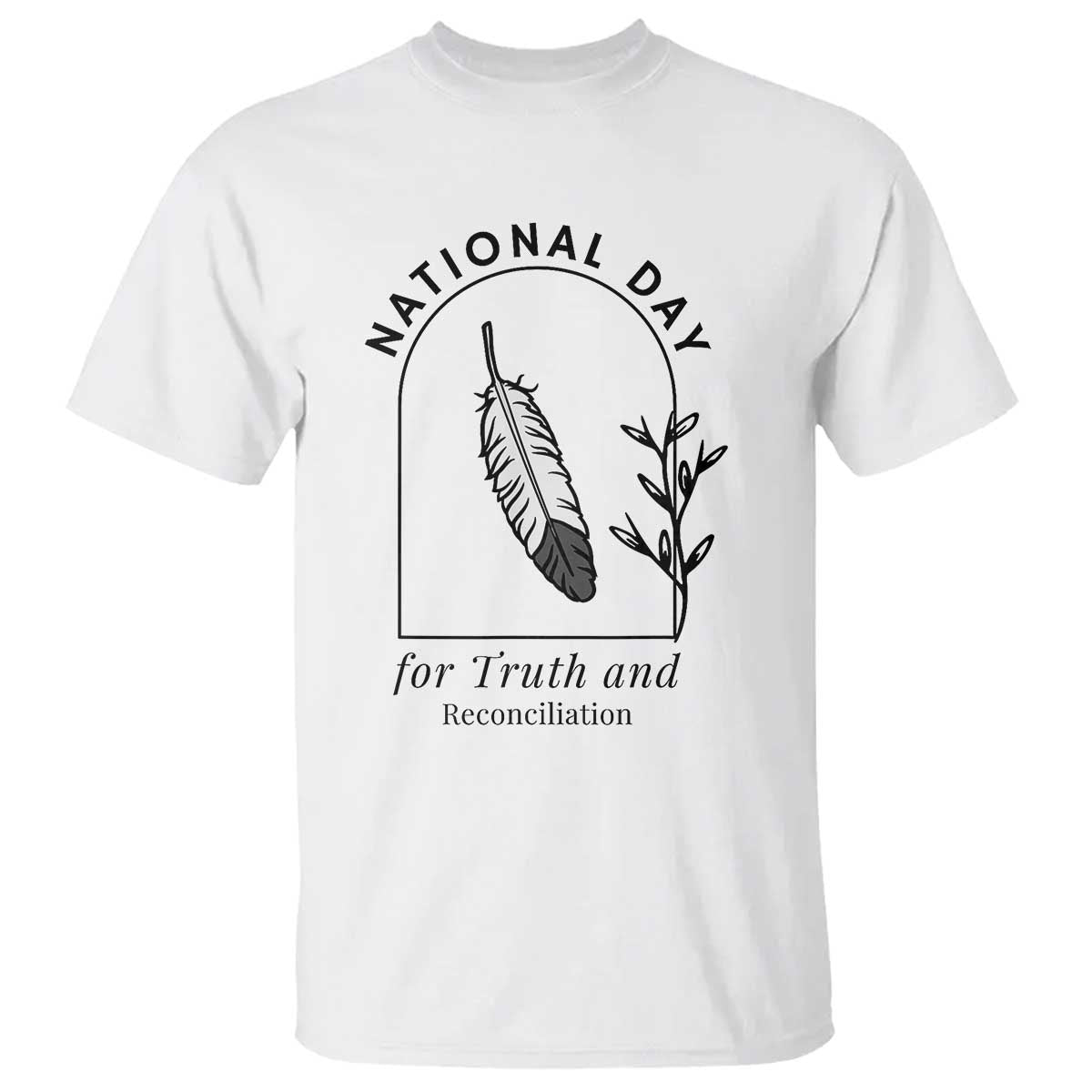Orange Shirt Day T Shirt National Day For Truth And Reconciliation Native Feather - Wonder Print Shop