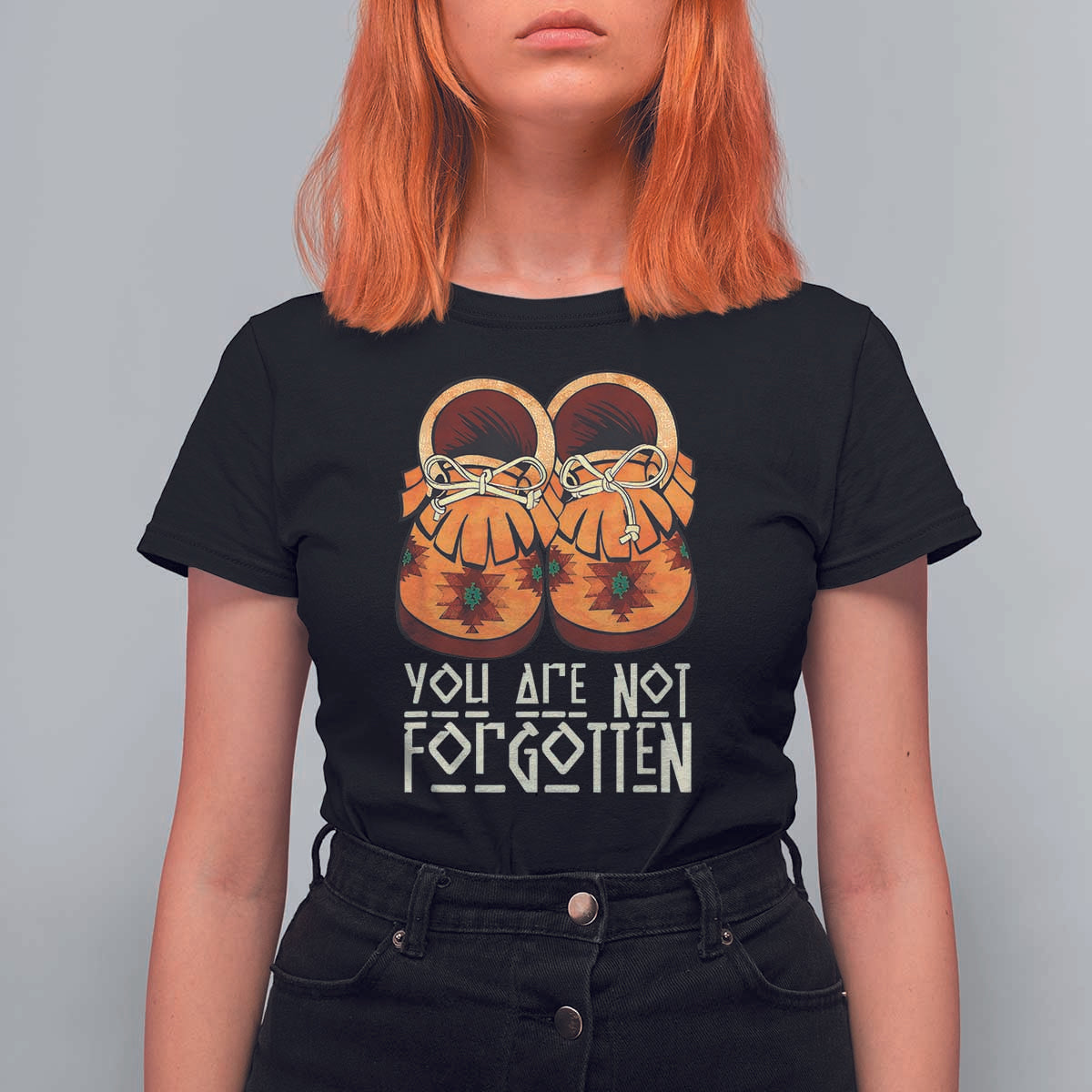 Orange Shirt Day T Shirt For Women You Are Not Forgotten Native American Every Child Shoes - Wonder Print Shop