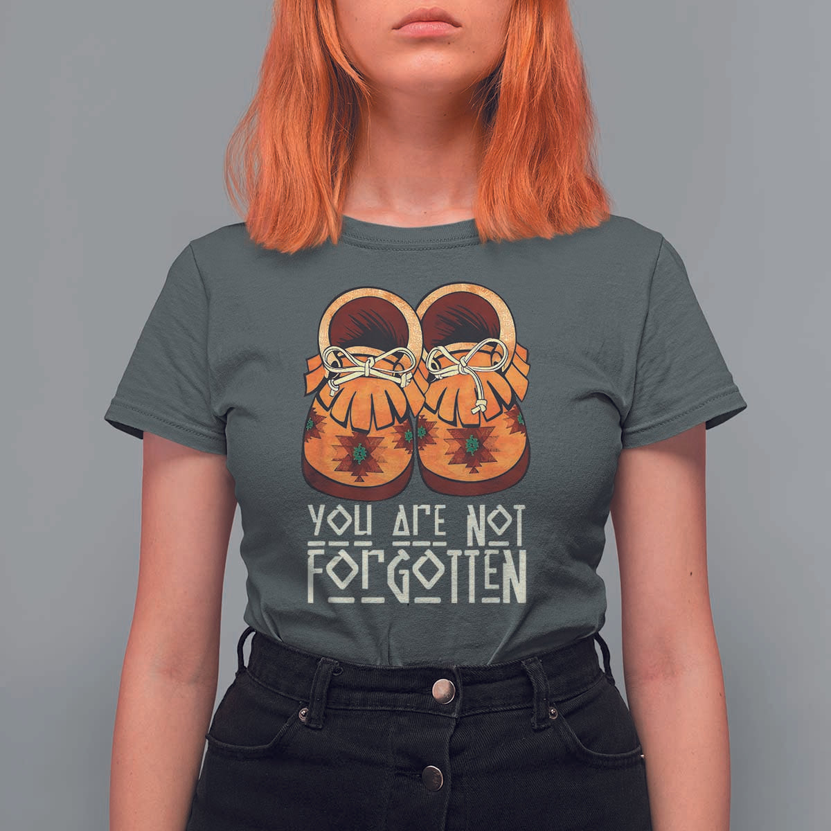 Orange Shirt Day T Shirt For Women You Are Not Forgotten Native American Every Child Shoes - Wonder Print Shop