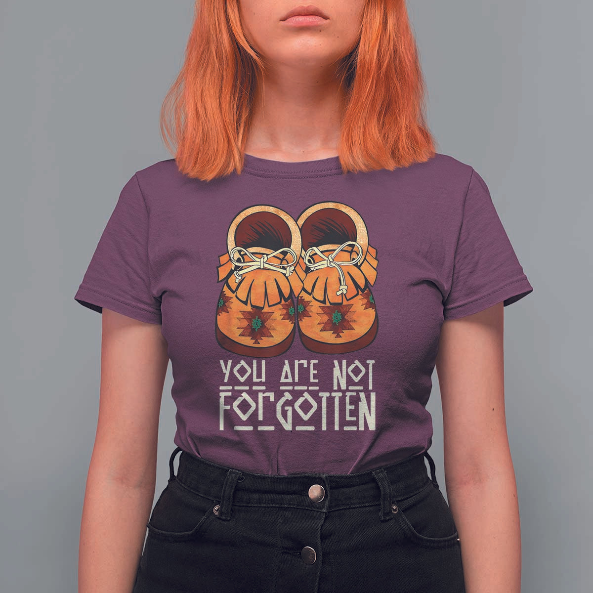Orange Shirt Day T Shirt For Women You Are Not Forgotten Native American Every Child Shoes - Wonder Print Shop