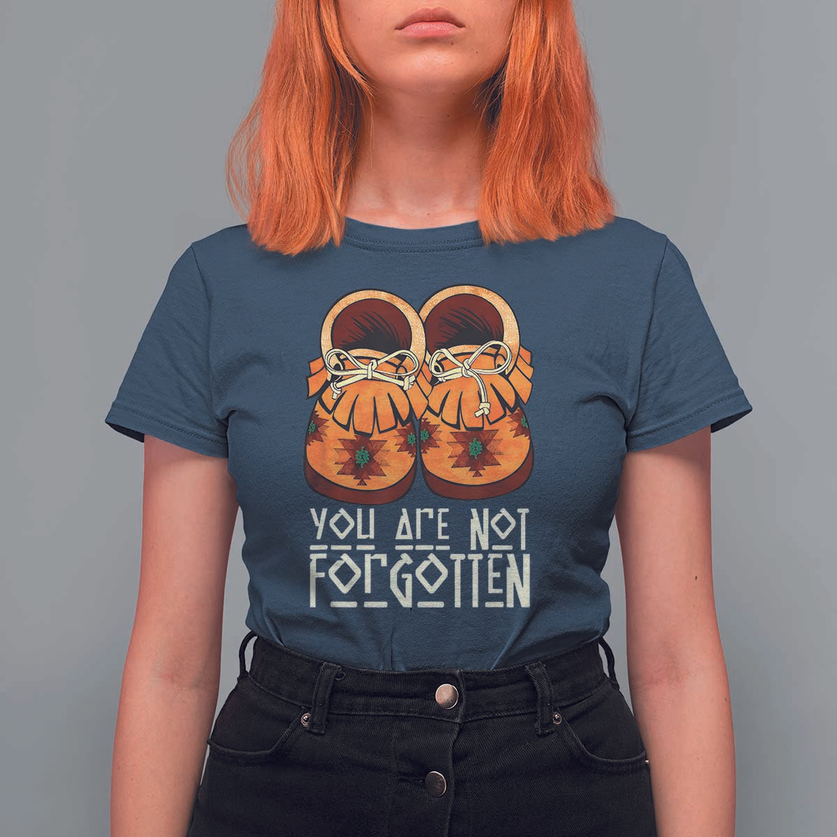 Orange Shirt Day T Shirt For Women You Are Not Forgotten Native American Every Child Shoes - Wonder Print Shop