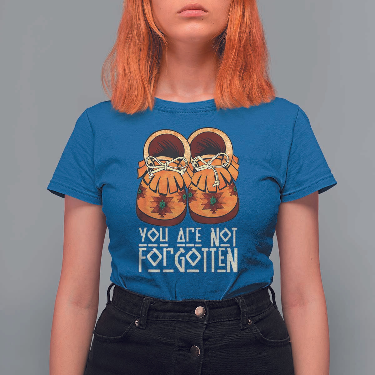 Orange Shirt Day T Shirt For Women You Are Not Forgotten Native American Every Child Shoes - Wonder Print Shop
