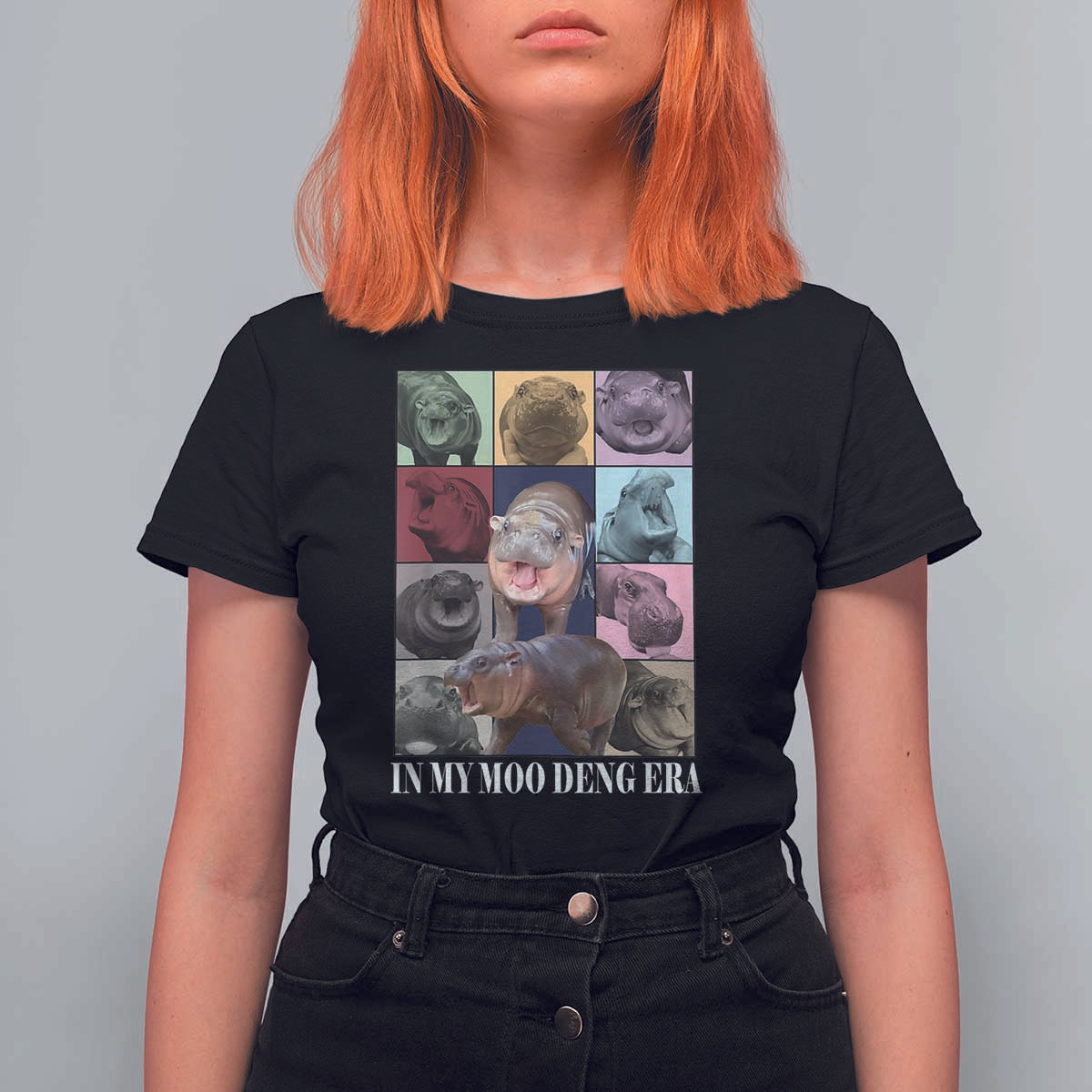 In My Moo Deng Era T Shirt For Women Cute Pygmy Hippo - Wonder Print Shop