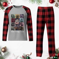 Baby Hippo Moo Deng Tour Plaid Pajama Set Bouncy Cute Pygmy Hippopotamus - Wonder Print Shop