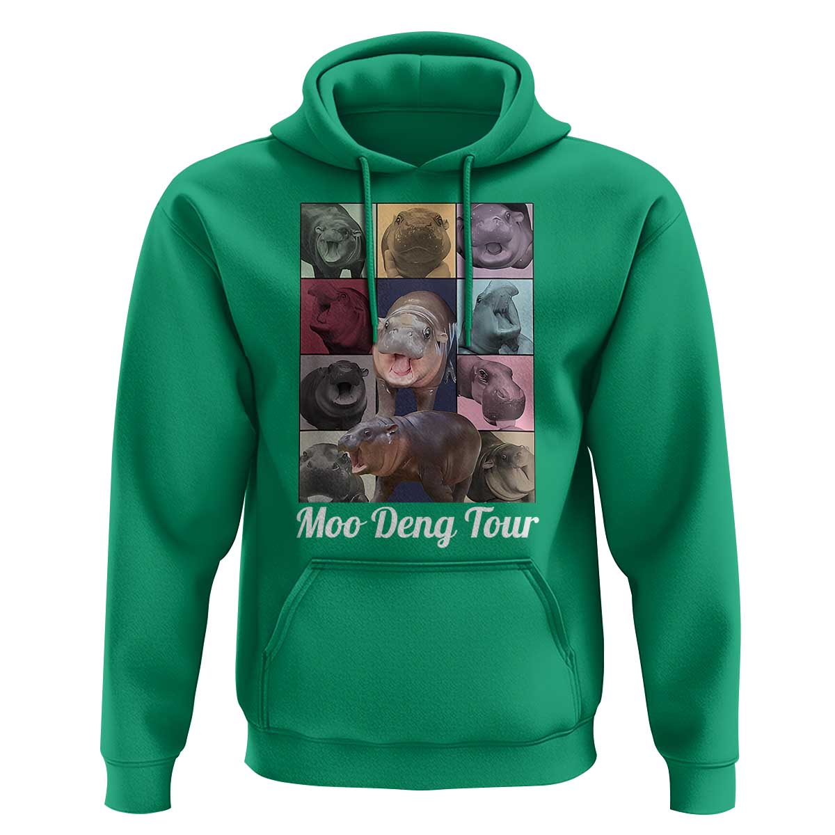 Baby Hippo Moo Deng Tour Hoodie Bouncy Cute Pygmy Hippopotamus