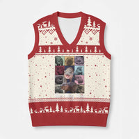 Baby Hippo Moo Deng Tour V-Neck Knit Sweater Vest Bouncy Cute Pygmy Hippopotamus - Wonder Print Shop