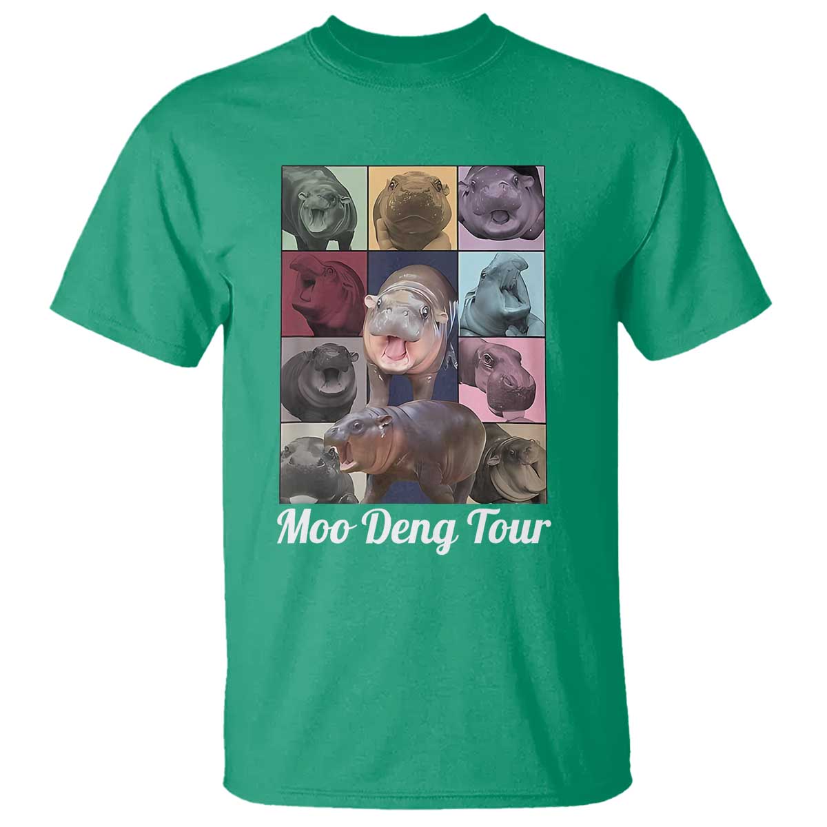 Baby Hippo Moo Deng Tour T Shirt Bouncy Cute Pygmy Hippopotamus - Wonder Print Shop