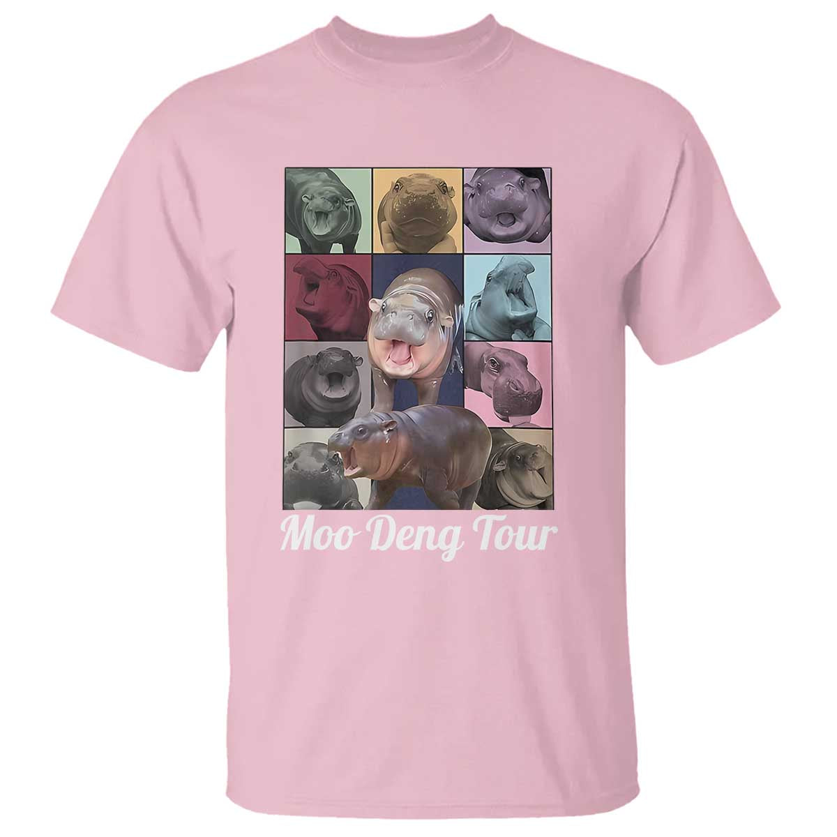 Baby Hippo Moo Deng Tour T Shirt Bouncy Cute Pygmy Hippopotamus - Wonder Print Shop
