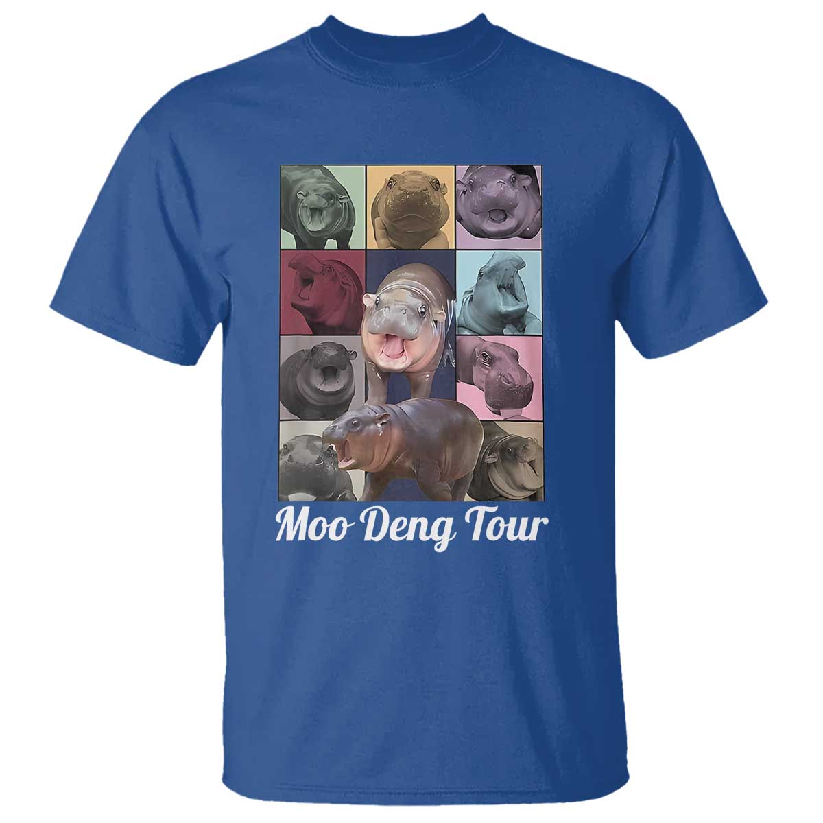 Baby Hippo Moo Deng Tour T Shirt Bouncy Cute Pygmy Hippopotamus - Wonder Print Shop