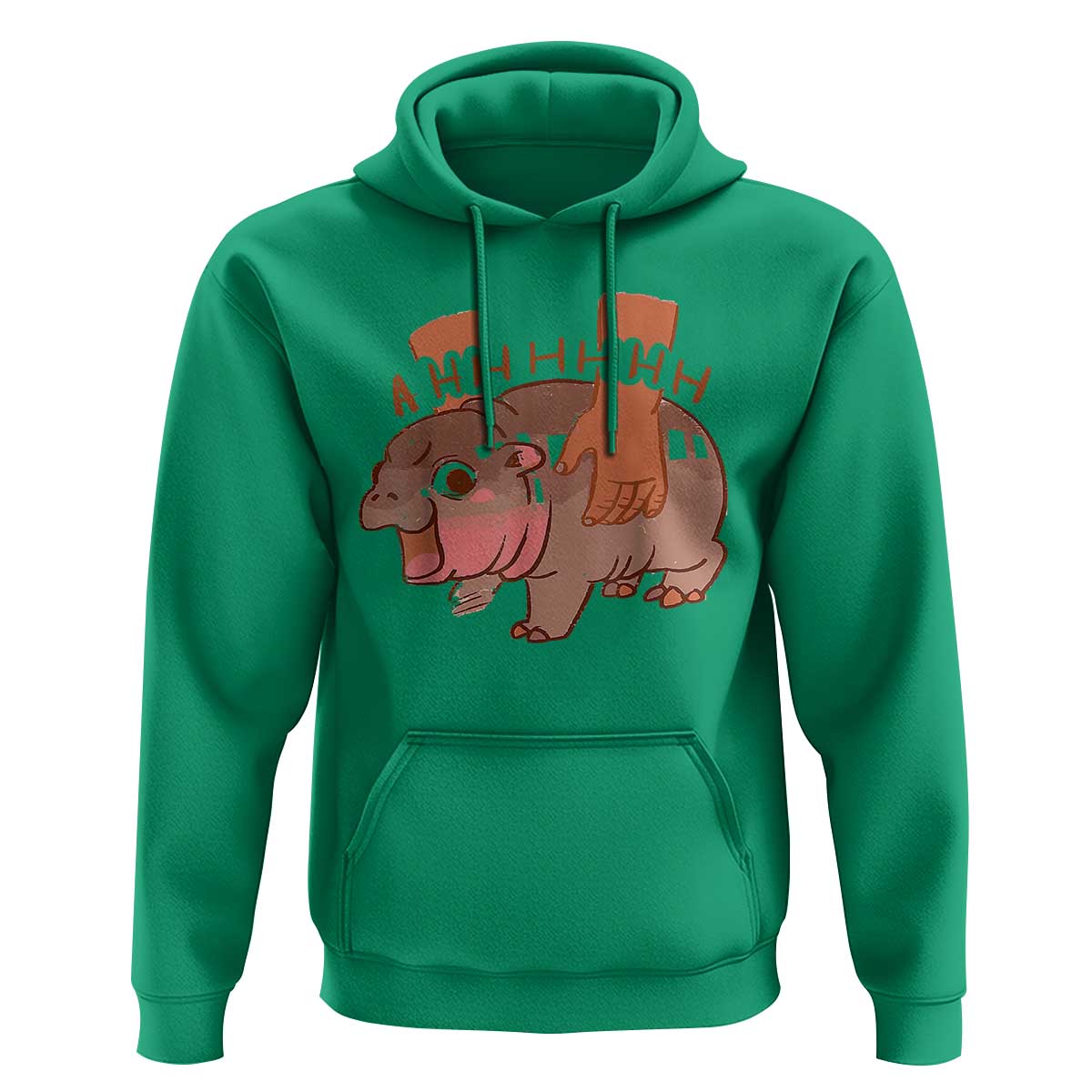 Baby Hippo Moo Deng Hoodie Bouncy Pig in Thai Picture The Cute Pygmy Hippopotamus