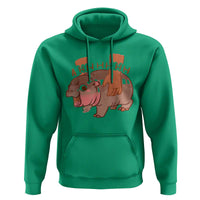 Baby Hippo Moo Deng Hoodie Bouncy Pig in Thai Picture The Cute Pygmy Hippopotamus