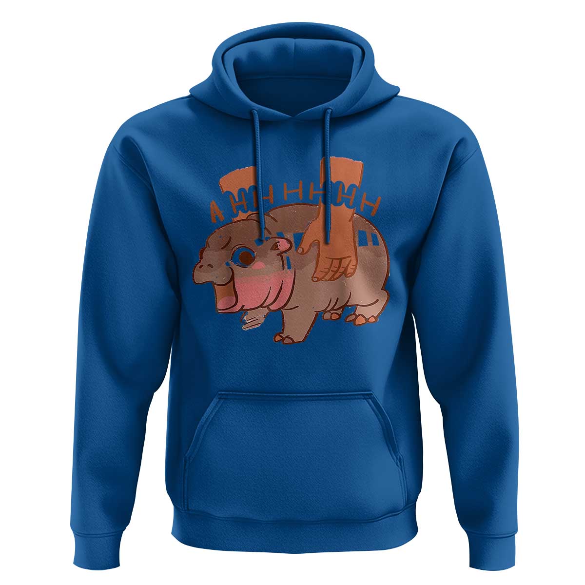 Baby Hippo Moo Deng Hoodie Bouncy Pig in Thai Picture The Cute Pygmy Hippopotamus