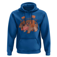 Baby Hippo Moo Deng Hoodie Bouncy Pig in Thai Picture The Cute Pygmy Hippopotamus
