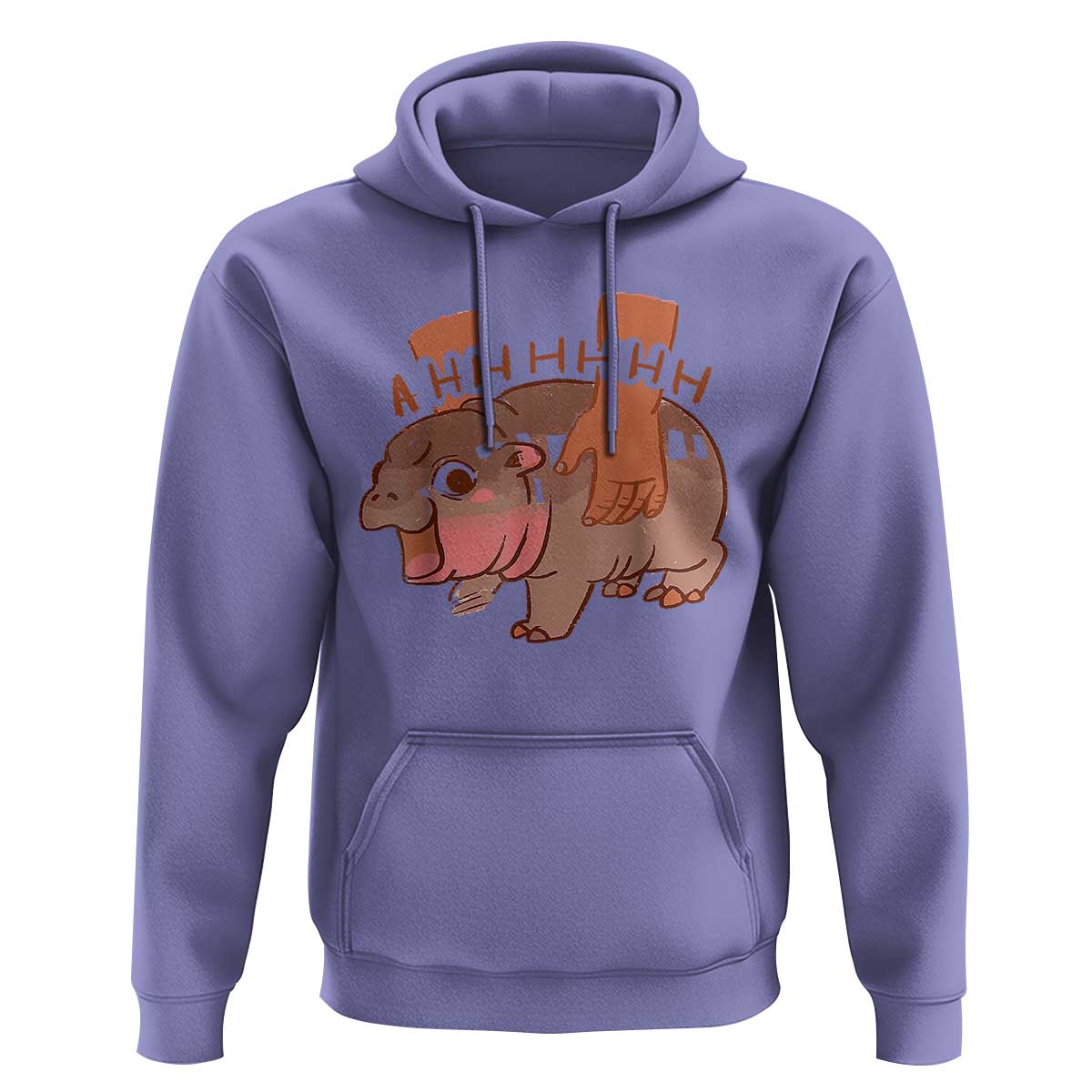 Baby Hippo Moo Deng Hoodie Bouncy Pig in Thai Picture The Cute Pygmy Hippopotamus