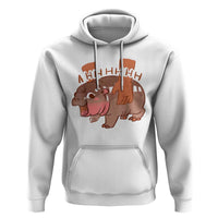 Baby Hippo Moo Deng Hoodie Bouncy Pig in Thai Picture The Cute Pygmy Hippopotamus