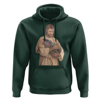 Jesus Loves Moo Deng Hoodie Bouncy Pig Cute Pygmy Hippo Meme