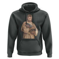 Jesus Loves Moo Deng Hoodie Bouncy Pig Cute Pygmy Hippo Meme
