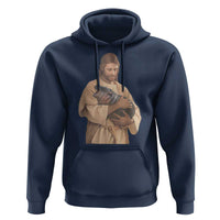 Jesus Loves Moo Deng Hoodie Bouncy Pig Cute Pygmy Hippo Meme
